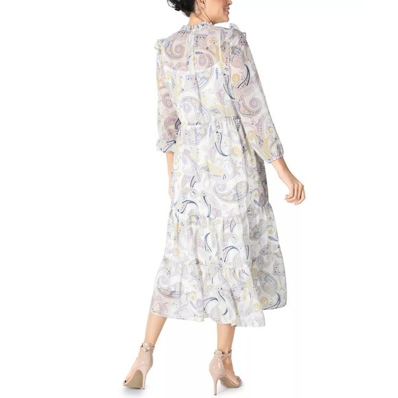 JULIA JORDAN Printed Chiffon Midi Dress - NWT - Size 4 - Picture 2 of 6